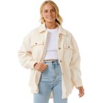 Rip Curl High Tide Fleece Shacket Womens Off White
