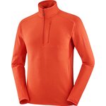 Salomon Essential Lightwarm Half-Zip Mens Cherry Tomato
