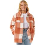 Rip Curl Soleil Check Shacket Dark Rust