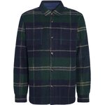 Barbour Chapter Tailored Check Overshirt Mens Green Loch Tartan