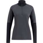 Lundhags Prime Merino Half Zip Womens Charcoal / Black