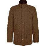 Barbour Lydford Tattersall Quilted Jacket Mens Dark Sand