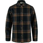 Fjällräven Singi Flannel Overshirt Mens Dark Navy / Wood Brown (555-265)