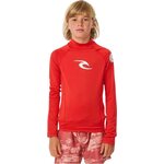 Rip Curl Brand Wave UPF Long Sleeve Boy Red