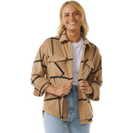 Rip Curl The Search Flannel Shirt Womens Beige