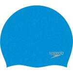 Speedo Plain Moulded Silicone Cap Blue / Chrome
