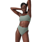 Speedo Solid Hi Waist Bottom Soft Olive