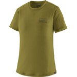 Patagonia Cap Cool Merino Blend Graphic Shirt Womens Fitz Roy Strata: Graze Green