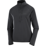 Salomon Essential Lightwarm Half-zip Womens Deep Black