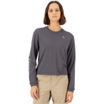 Mons Royale Yonder Merino Organic Cotton LS Womens Vintage Black