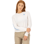 Mons Royale Yonder Merino Organic Cotton LS Womens Vintage White