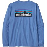 Patagonia Long-Sleeved P-6 Logo Responsibili-Tee Mens Abundant Blue