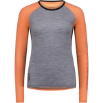 Mons Royale Bella Merino Long Sleeve Womens Grey Heather/Punch