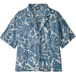 Patagonia Tidal Threads Shirt Womens Bees and Flowers: Still Blue