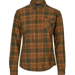 Seeland Skye Flannel Shirt Womens Grizzly Brown / Terracotta Check