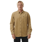 Rip Curl Classic Surf Cord Long Sleeve Shirt Mens Dark Khaki