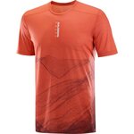 Salomon S/Lab Ultra Print Tee Mens Burnt Sienna/Decadent Chocolate