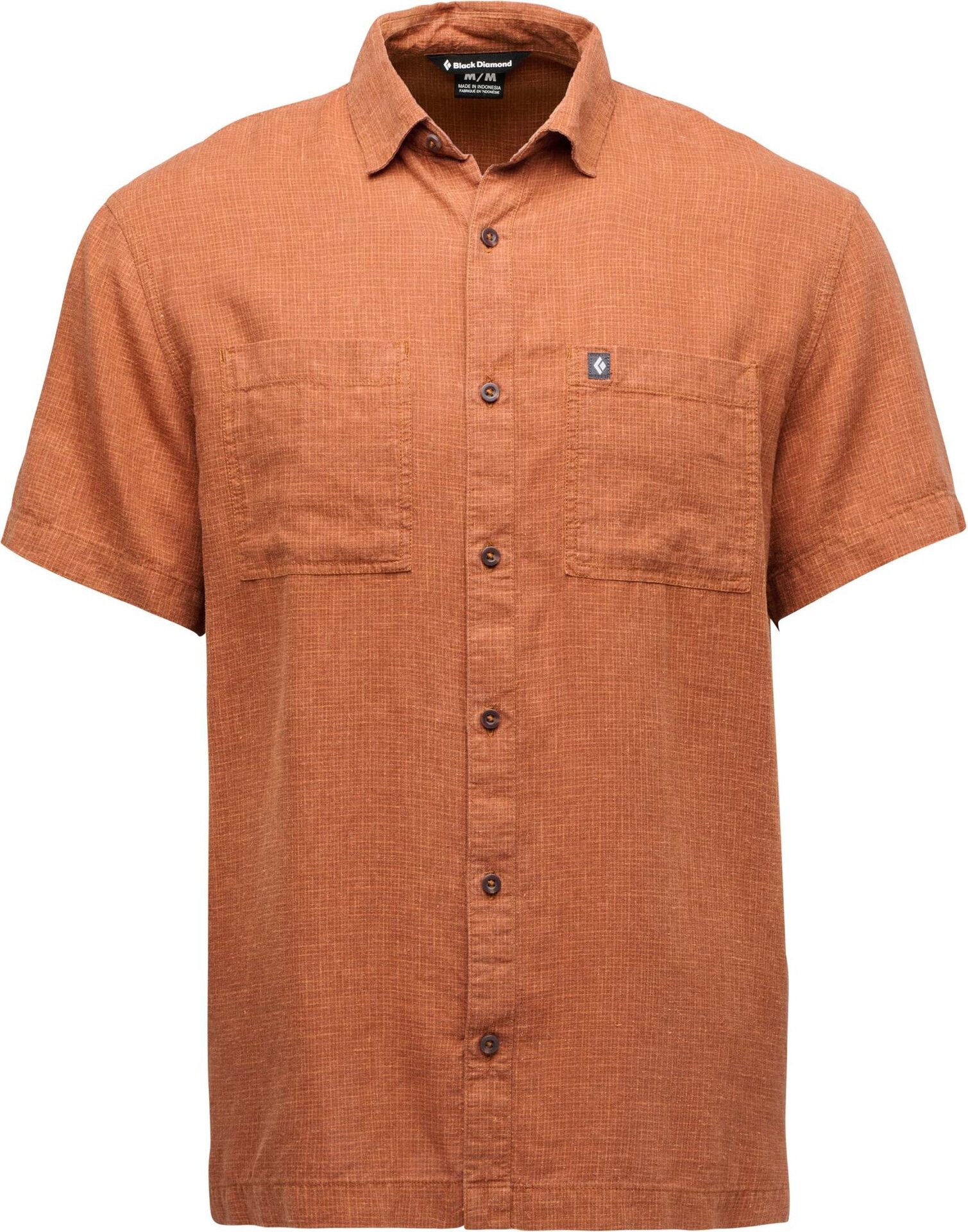Black Diamond Scenic Route Short Sleeve Shirt Mens Clay-Saffron