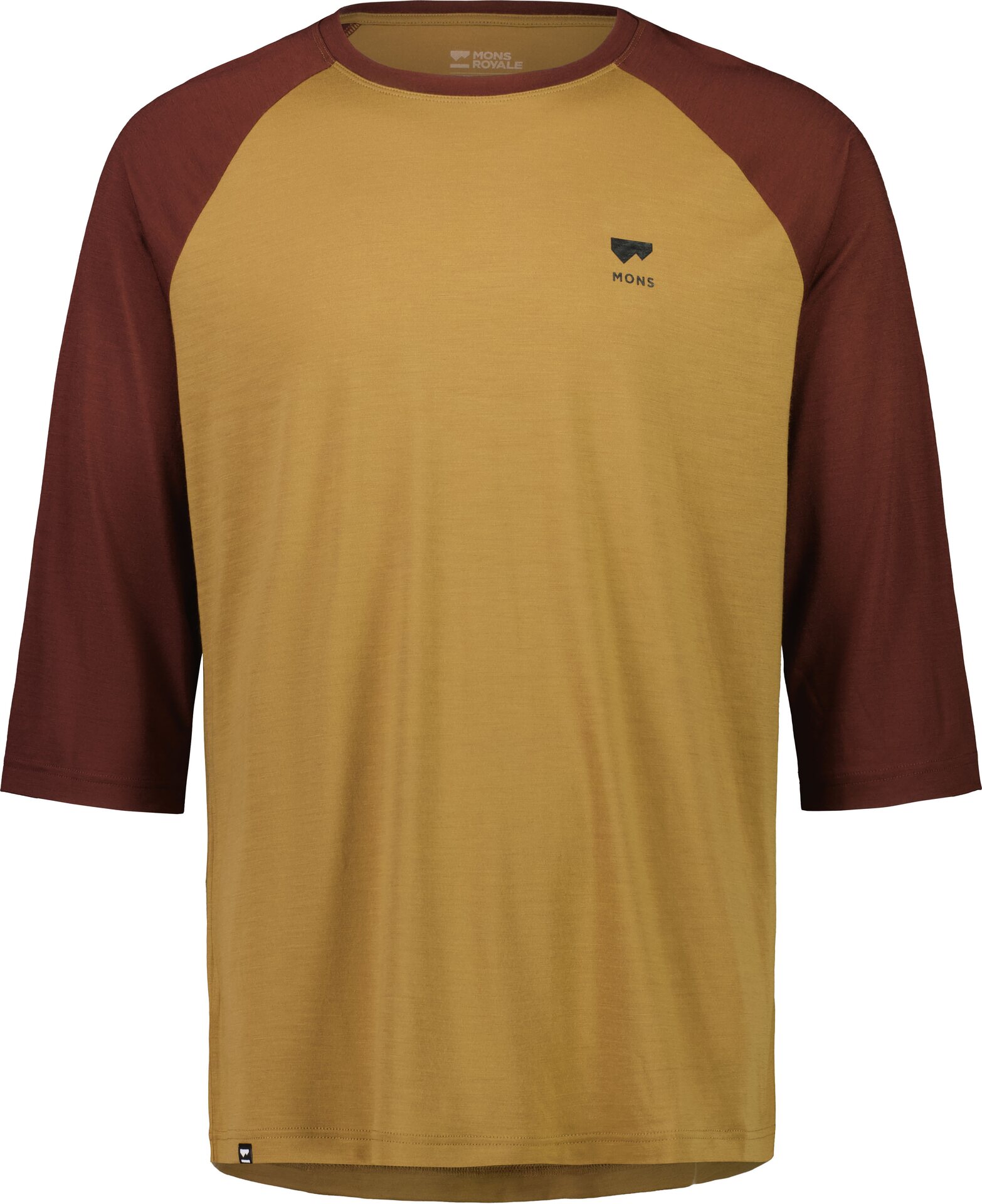Mons Royale Tarn Merino Shift Raglan 3/4 Mens Slow Bake
