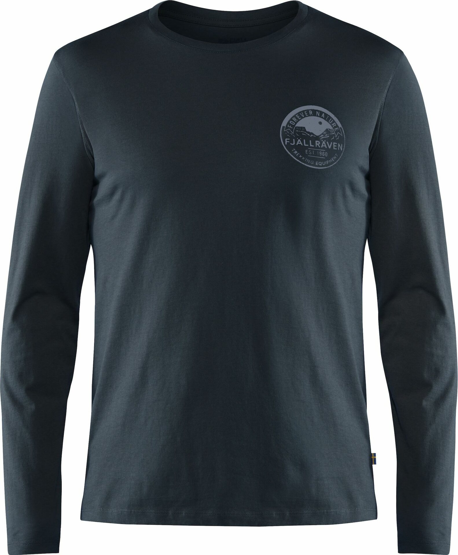 Fjällräven Forever Nature Badge LS T-Shirt Mens Dark Navy (555)