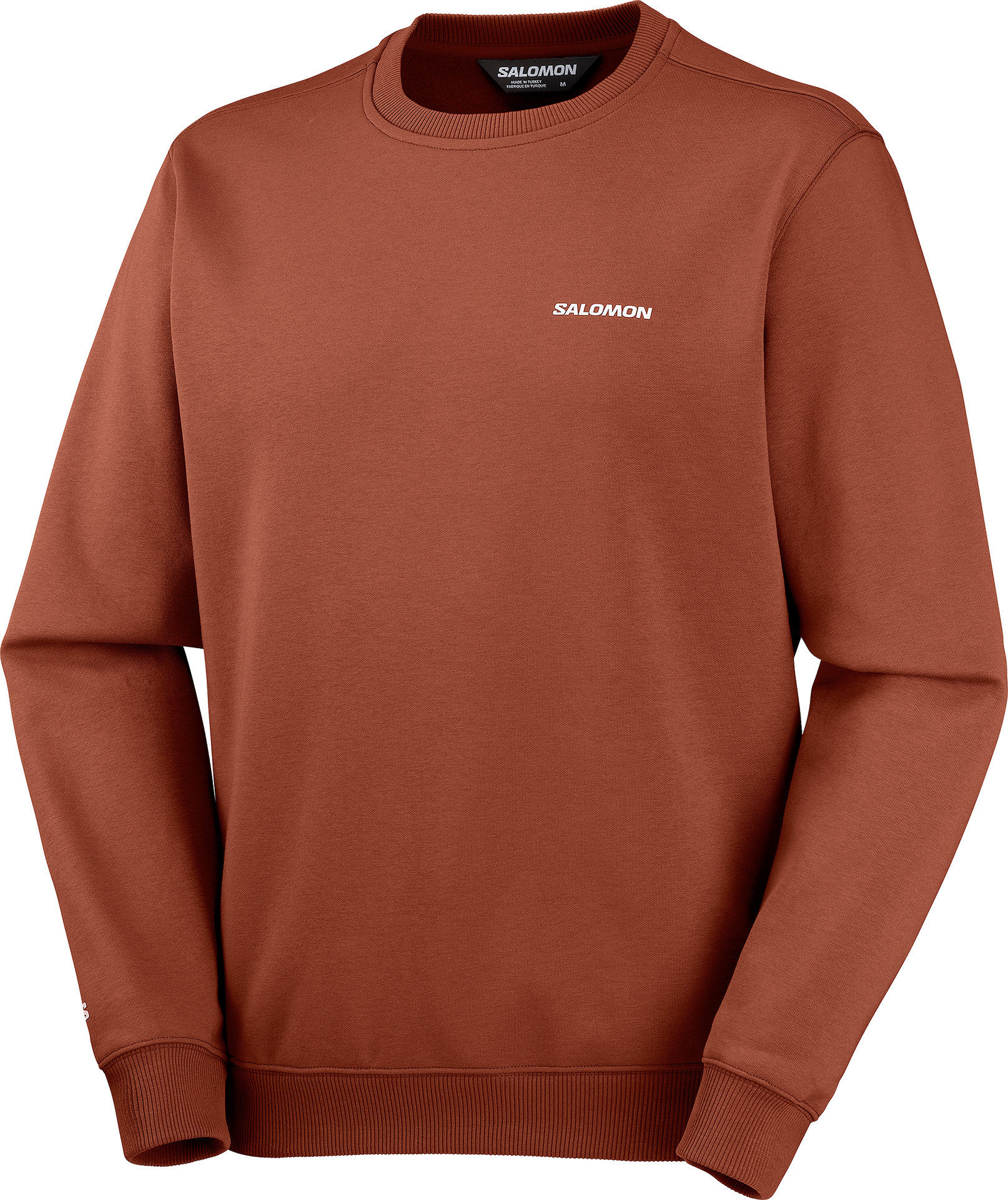 Salomon Logo Crewneck Mens Burnt Umber