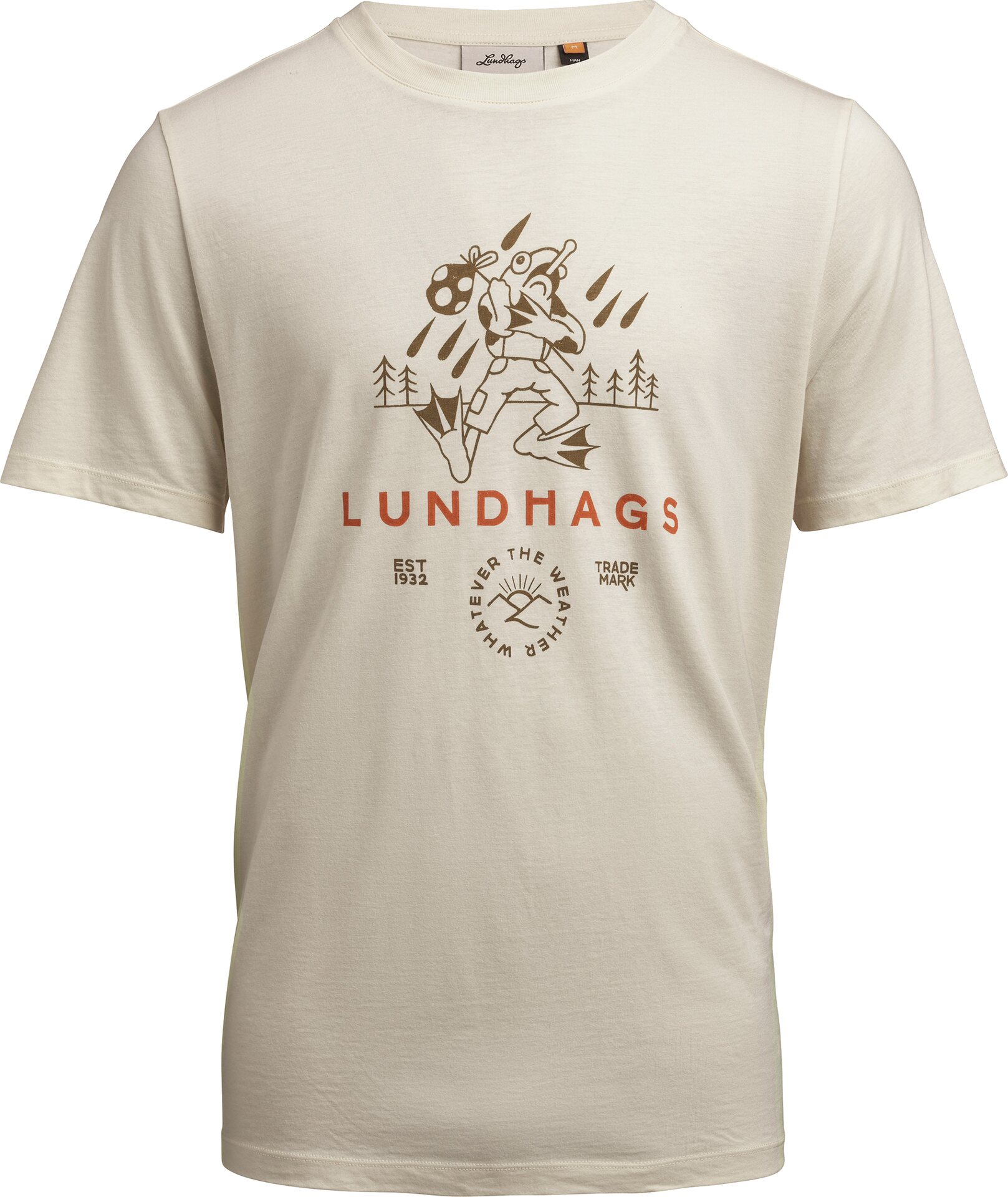 Lundhags Järpen Printed T-shirt Mens Chalk White (0030)