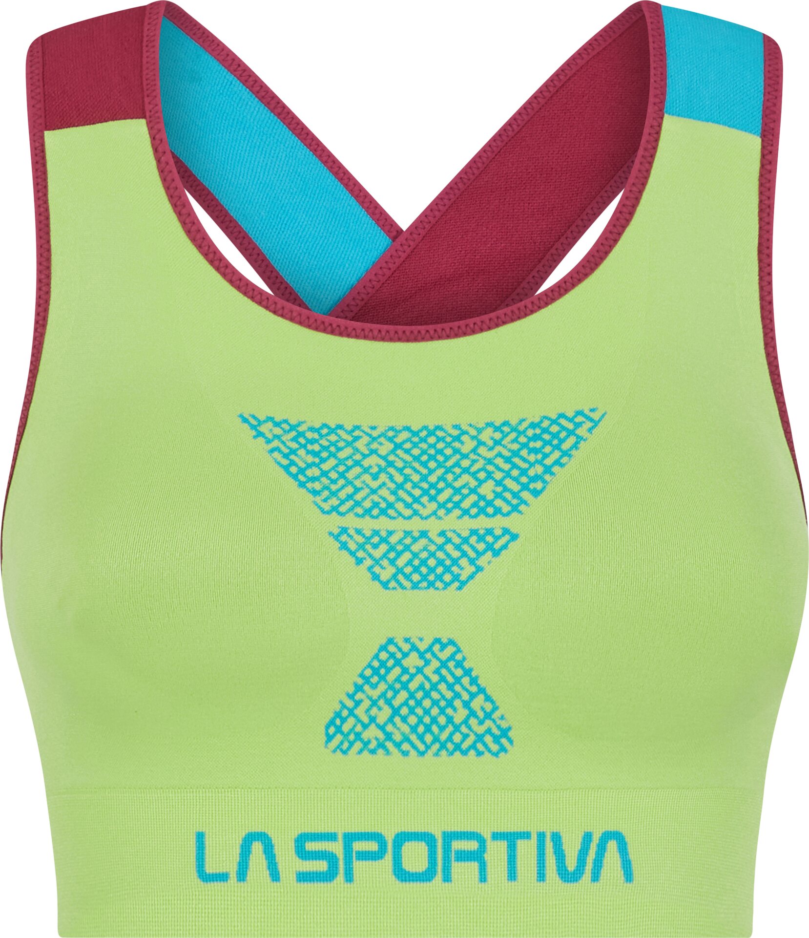 La Sportiva Focus Top Womens Lime Green/Red Plum