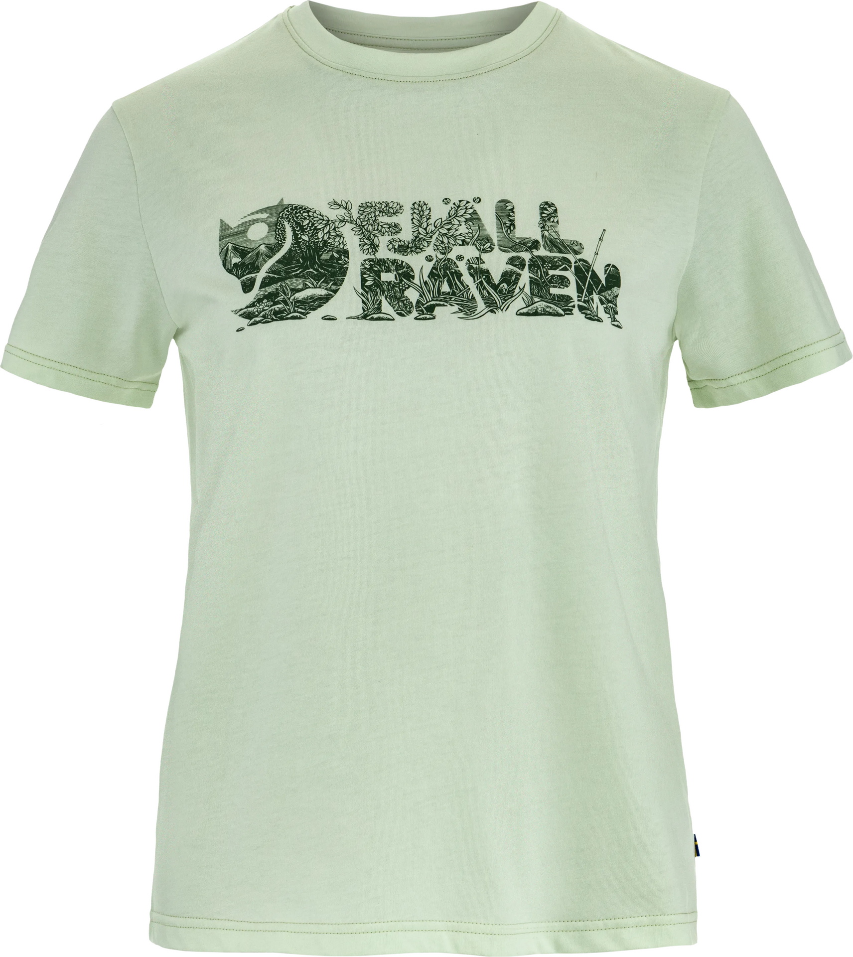 Fjällräven Lush Logo T-Shirt Womens Soft Jade (637)
