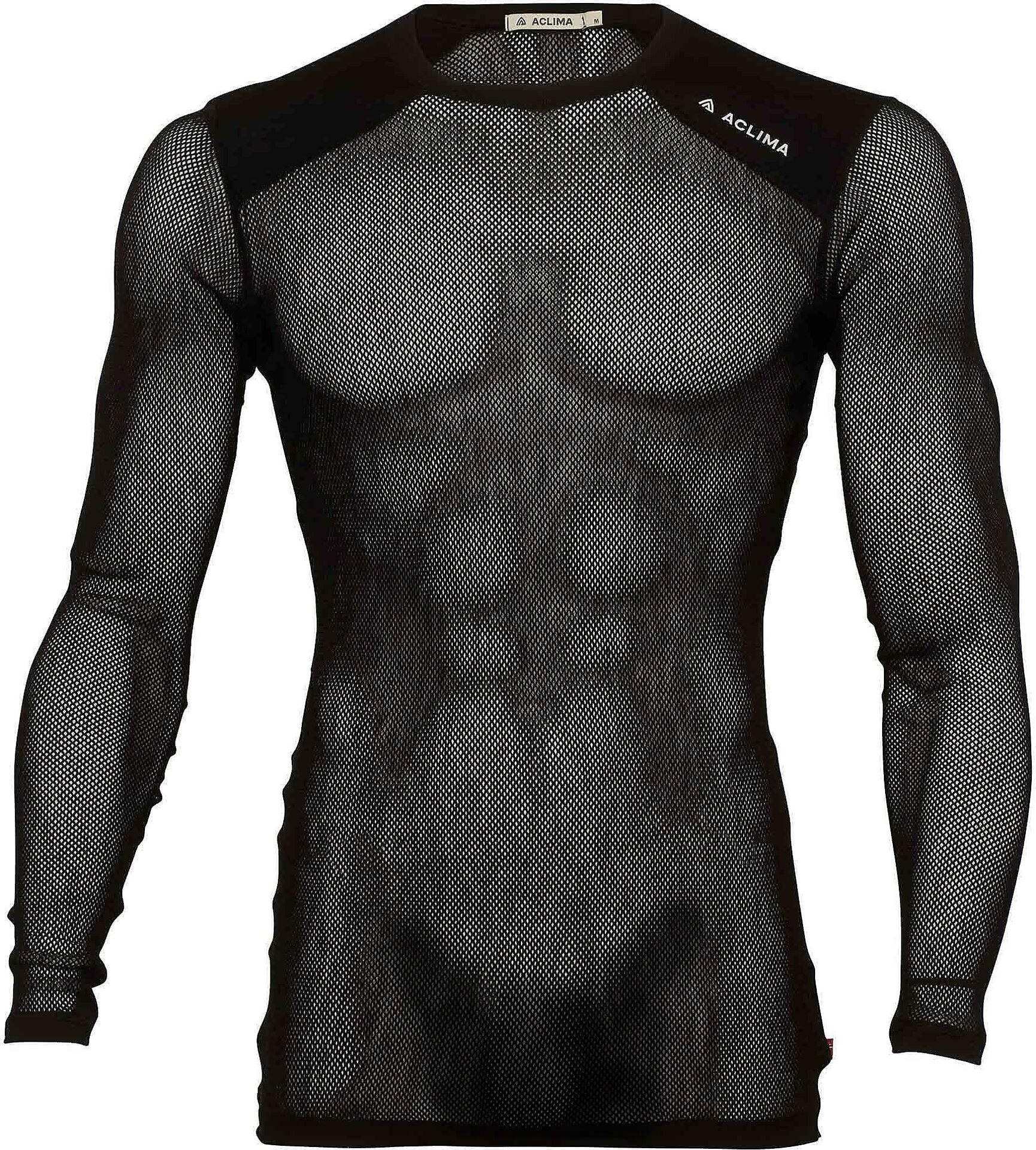 Aclima Woolnet Light Crewneck Mens Jet Black