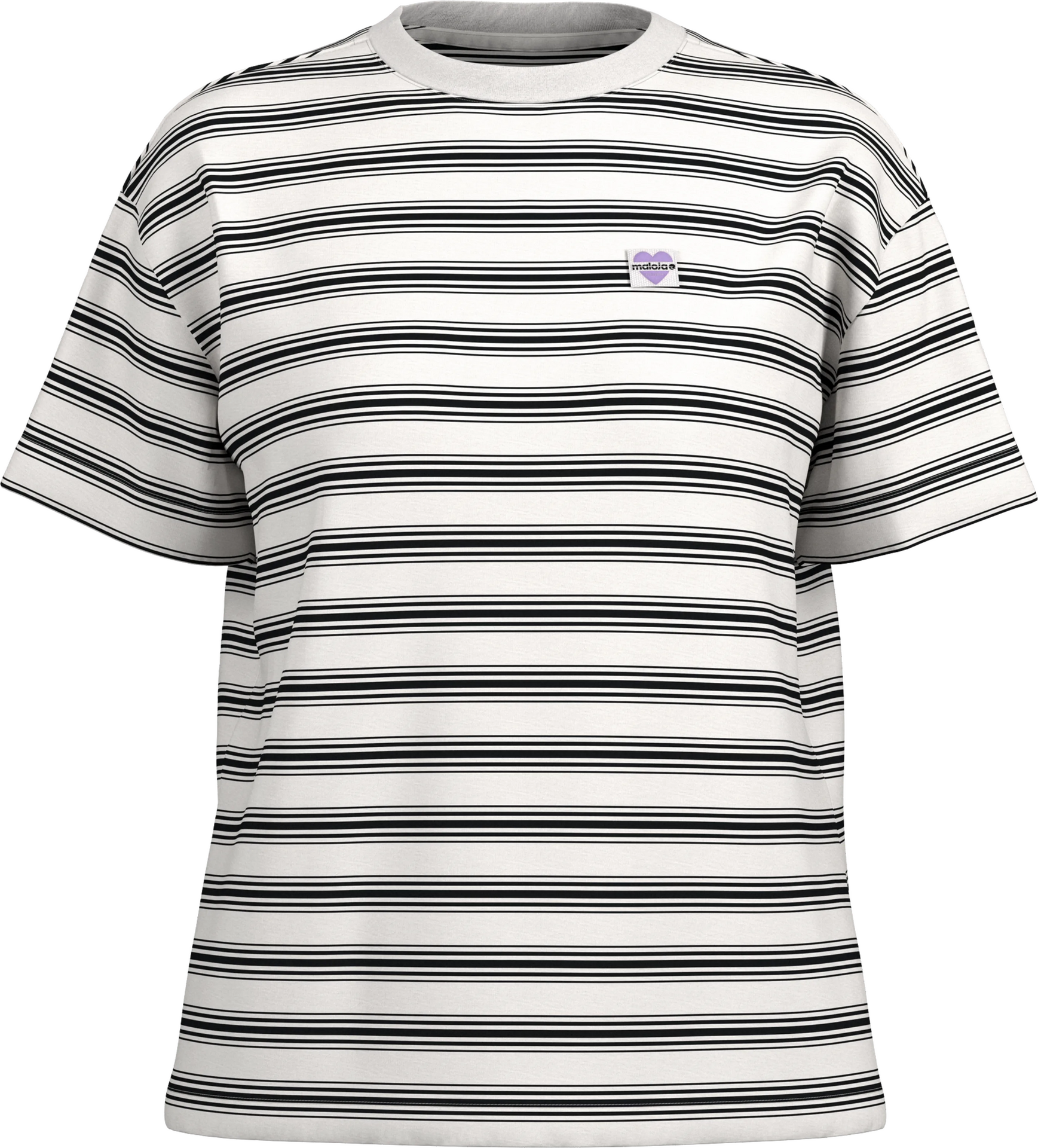 Maloja KeskiM. Organic Stripe Tee Womens Deep Black Stripe