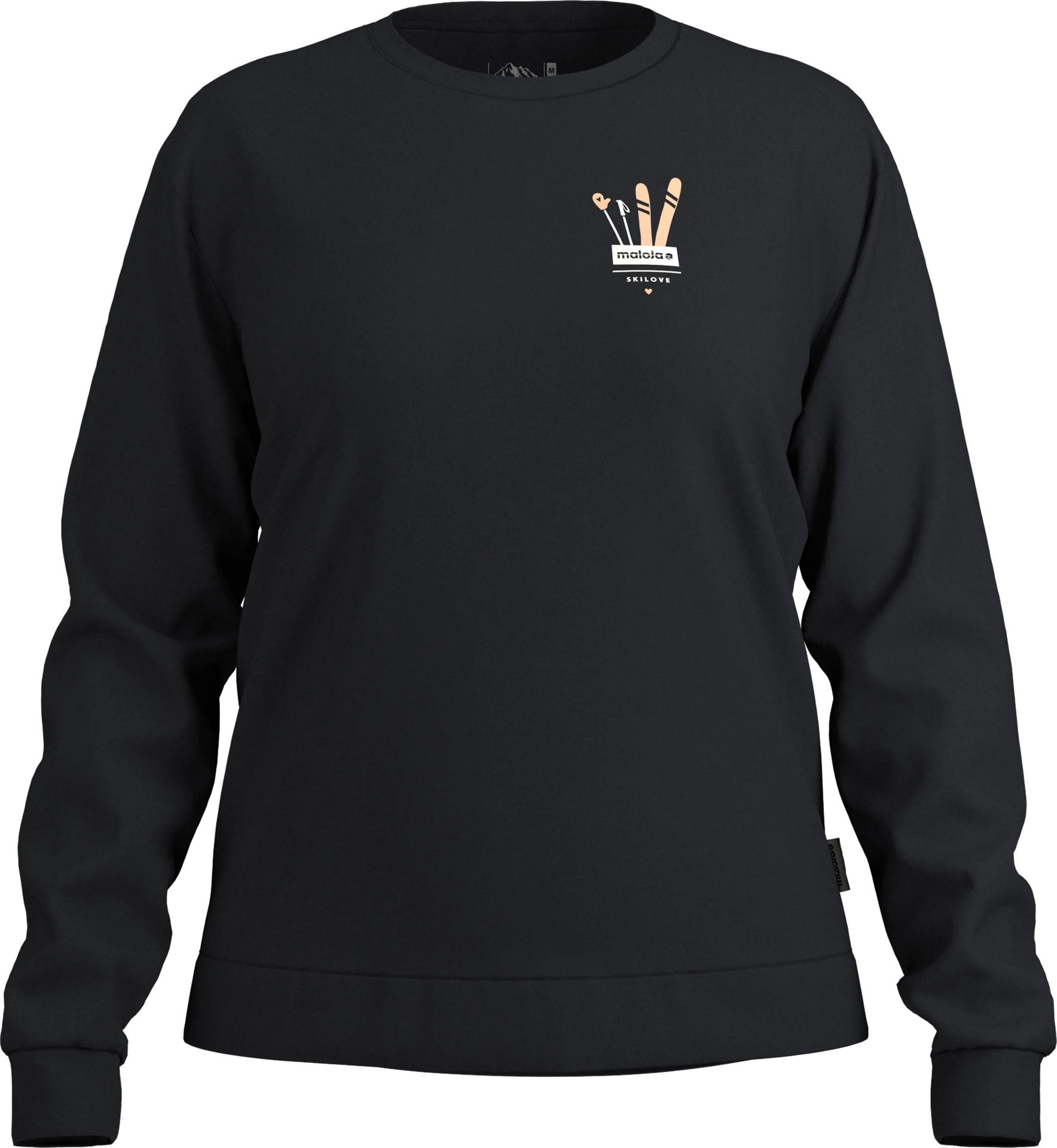 Maloja NeusiedlerseeM. Wood Cotton Longsleeve Womens Deep Black