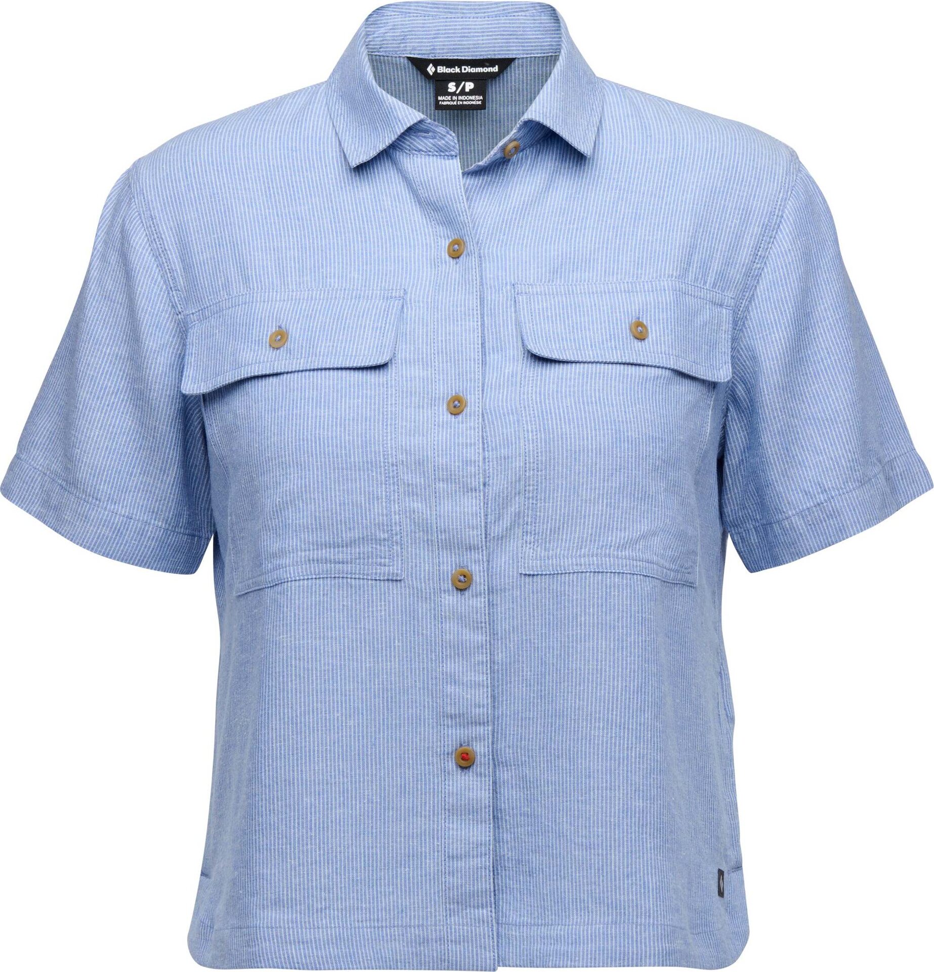 Black Diamond Scenic Route Short Sleeve Shirt Womens Clean Blue-Fog Blue