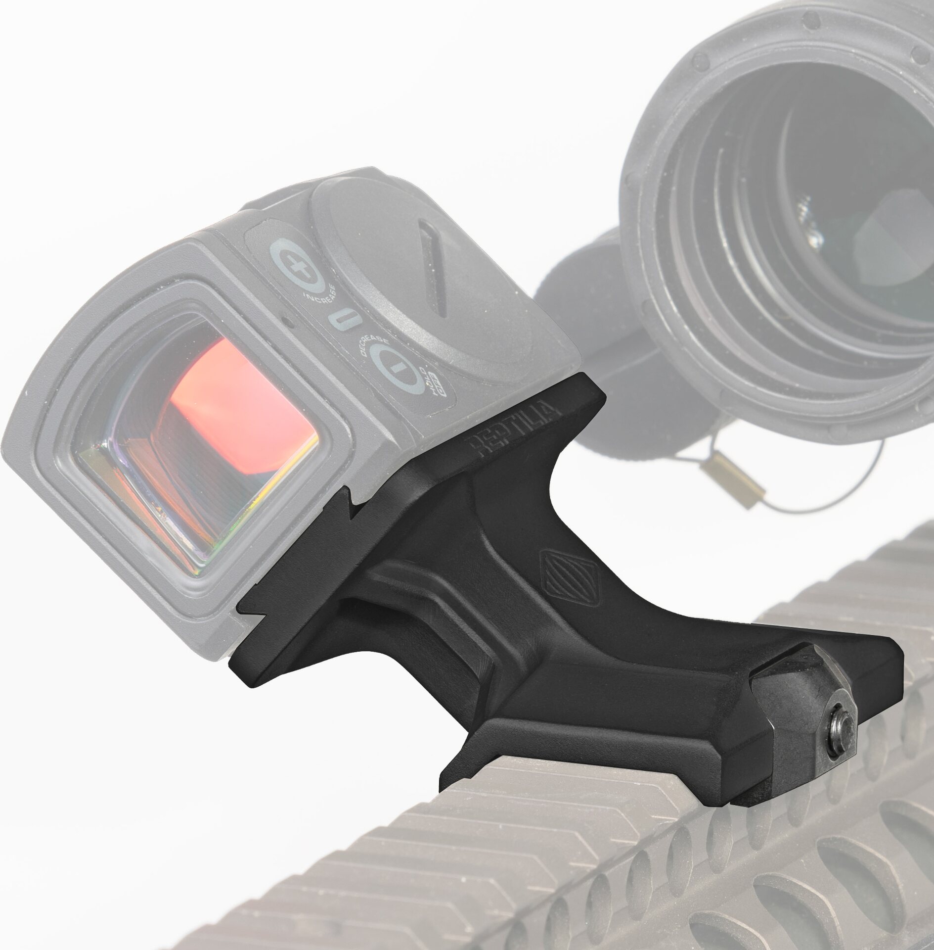 Reptilia DOT Mount 45 Degree Offset for for Picatinny Rail for Aimpoint ACRO/Steiner MPS Black