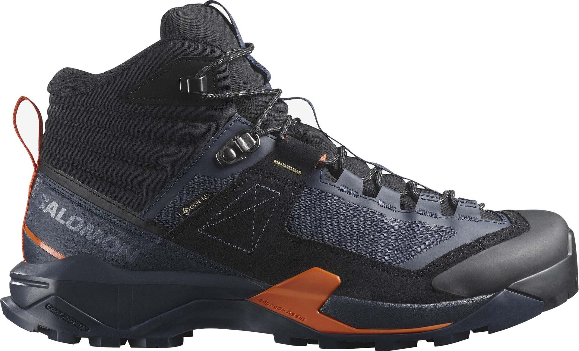 Salomon X Ultra Alpine Mid GTX Mens Blue Nights / Black / Red Orange