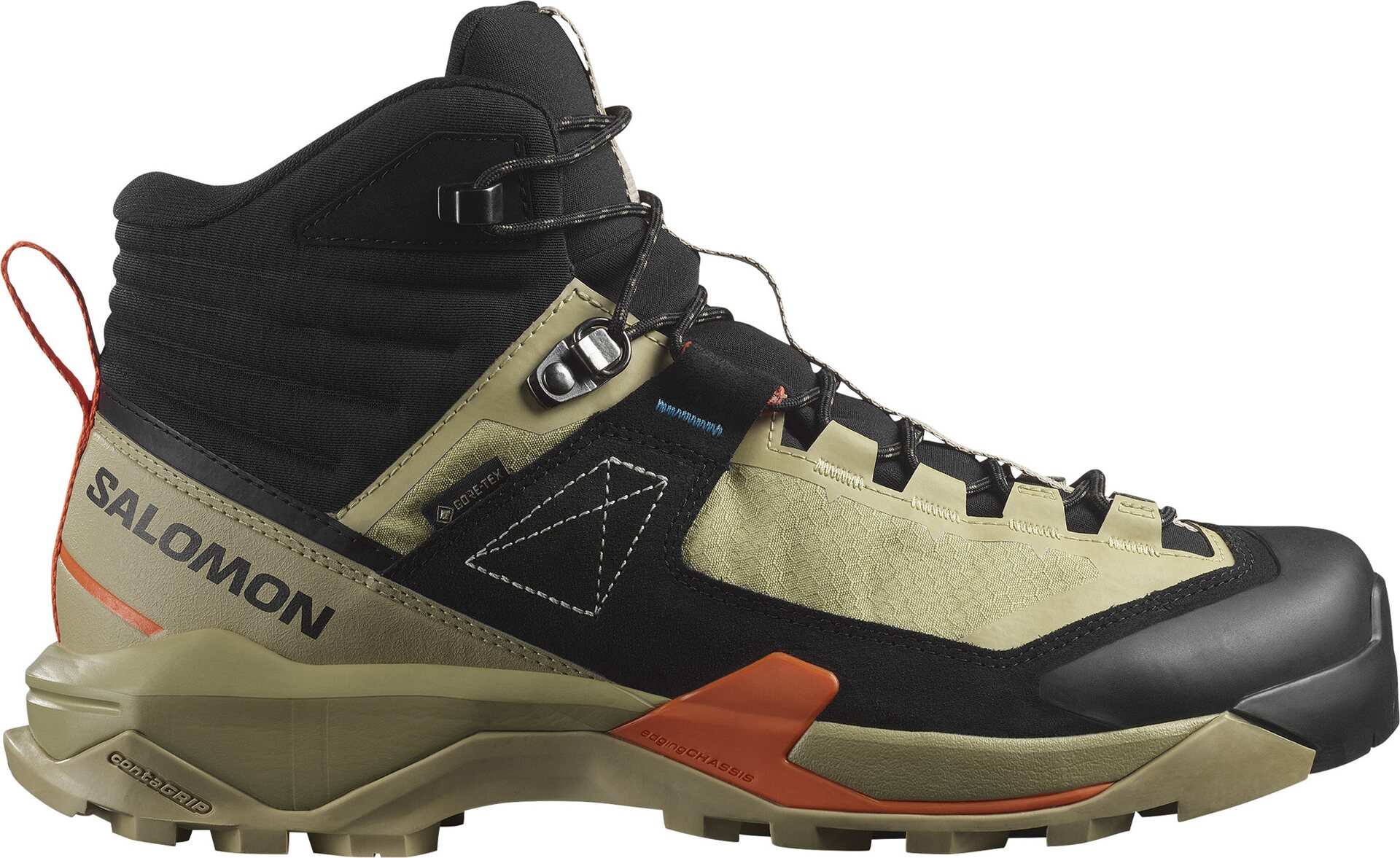 Salomon X Ultra Alpine Mid GTX Mens Sponge / Black / Red Orange