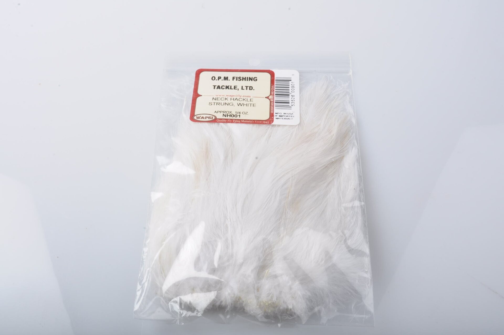 Wapsi Neck Hackle Strung, Kukon häkilä sulkia Valkoinen