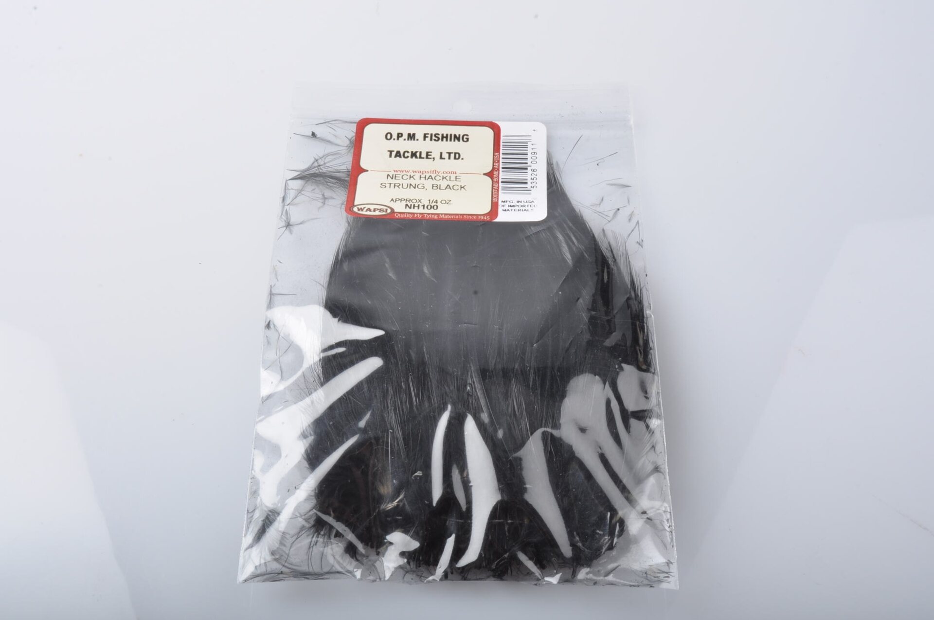 Wapsi Neck Hackle Strung, Kukon häkilä sulkia Musta