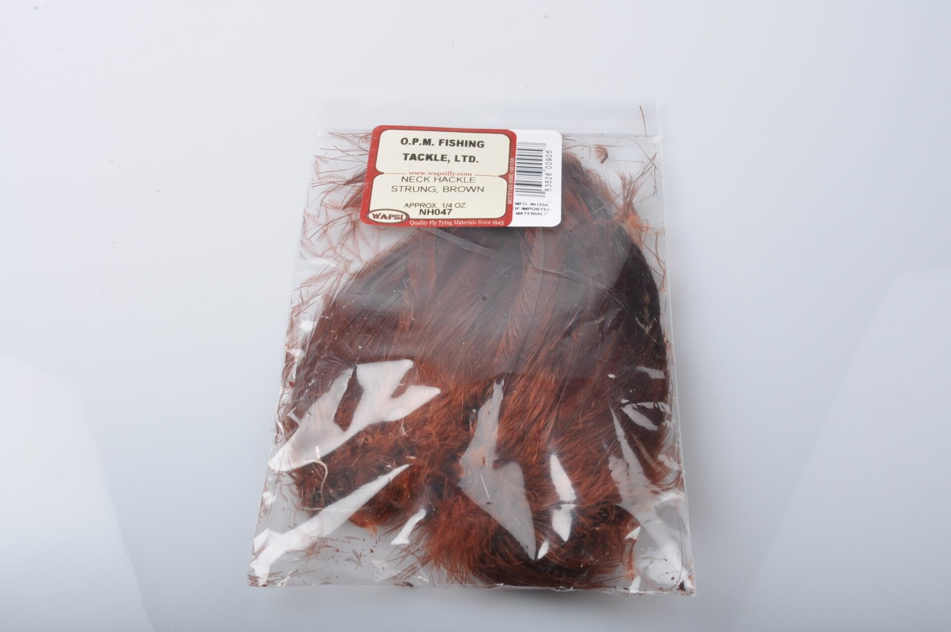 Wapsi Neck Hackle Strung, Kukon häkilä sulkia Ruskea