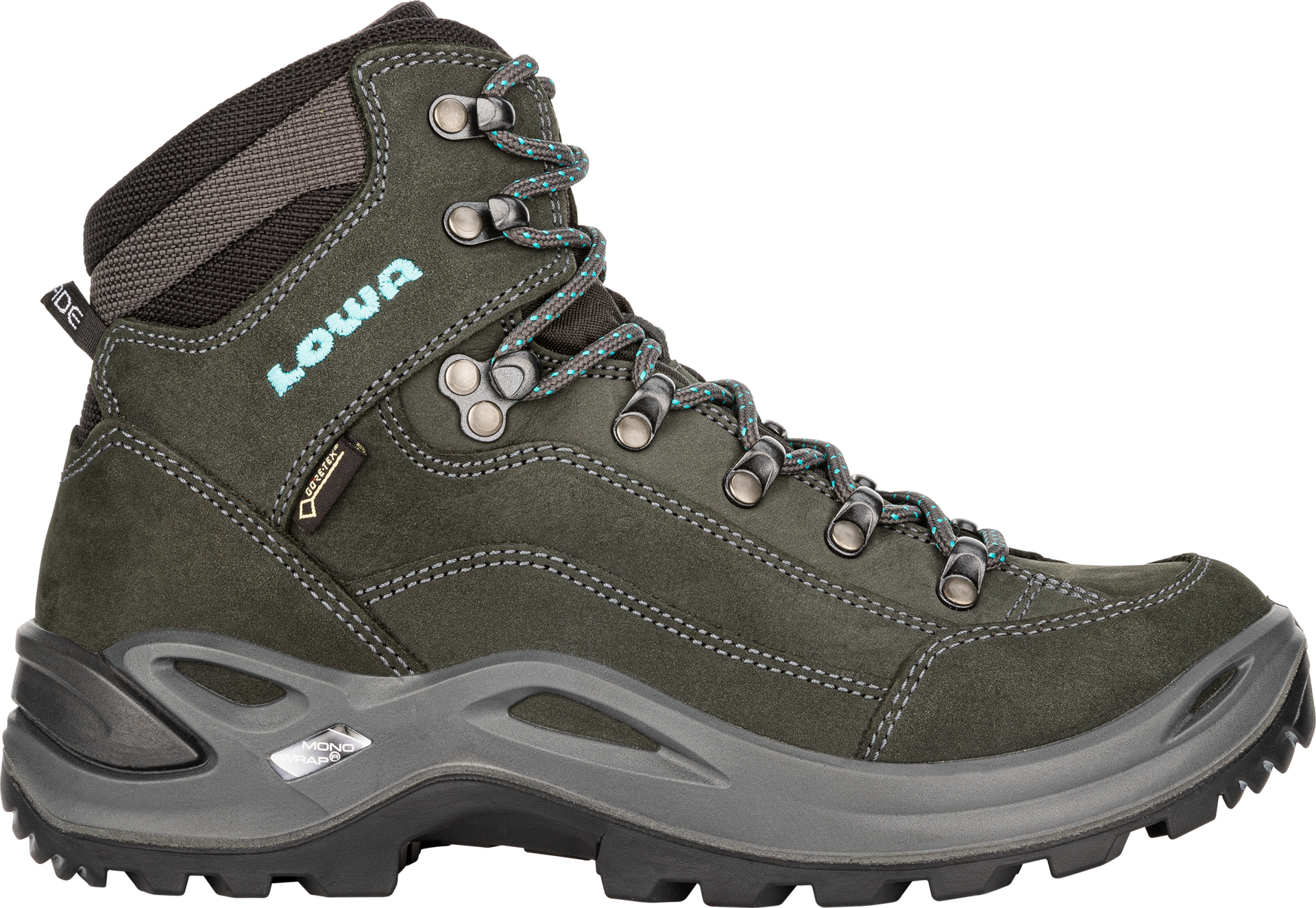 Lowa Renegade GTX Mid Womens Asphalt/Turquoise