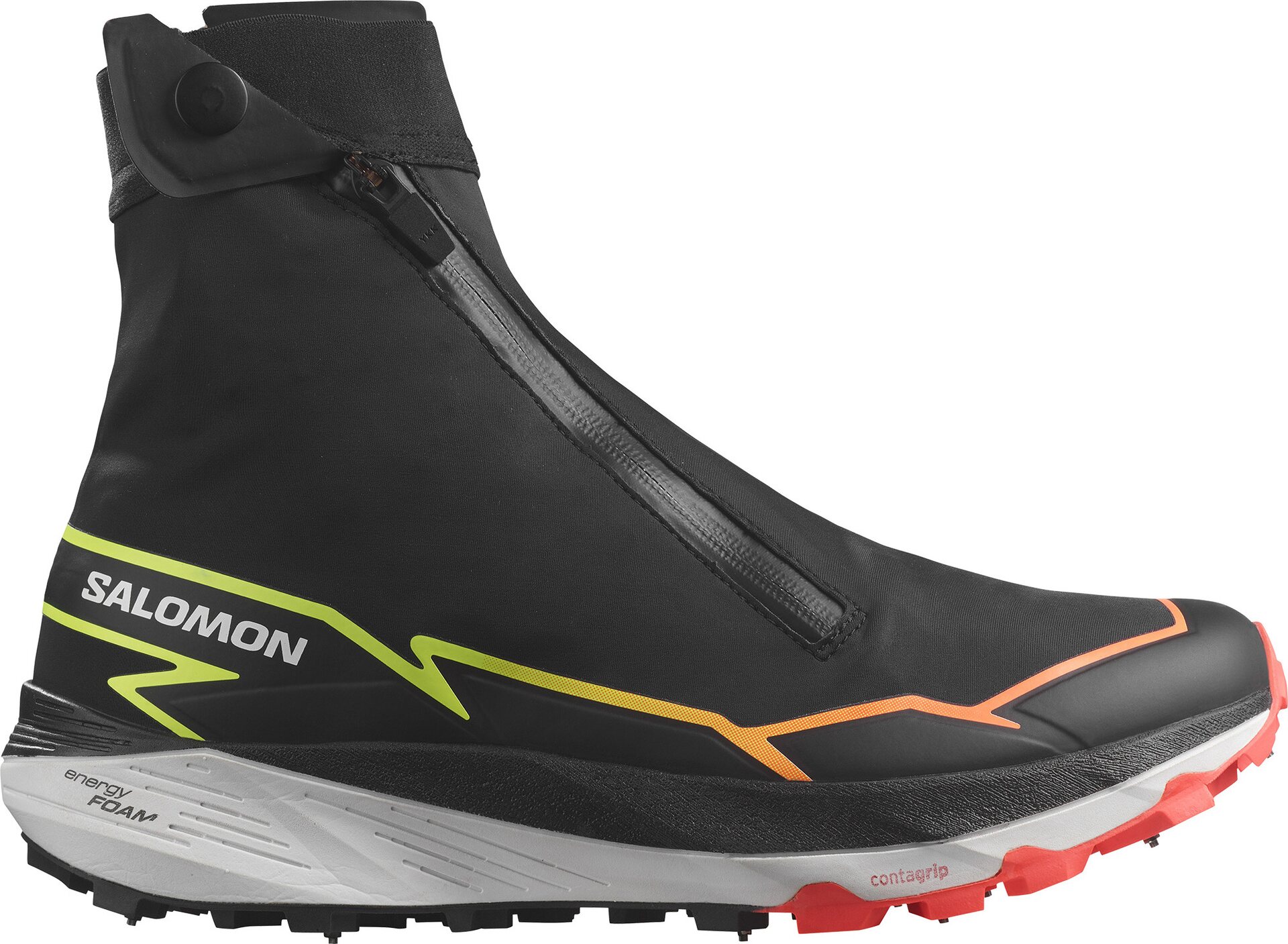 Salomon Winter Cross Spike Black / Fiery Coral / Safety Yellow