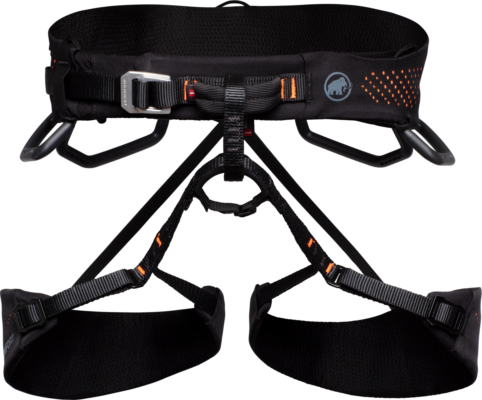 Mammut Comfort Fast Adjust Harness Mens Black-Safety Orange