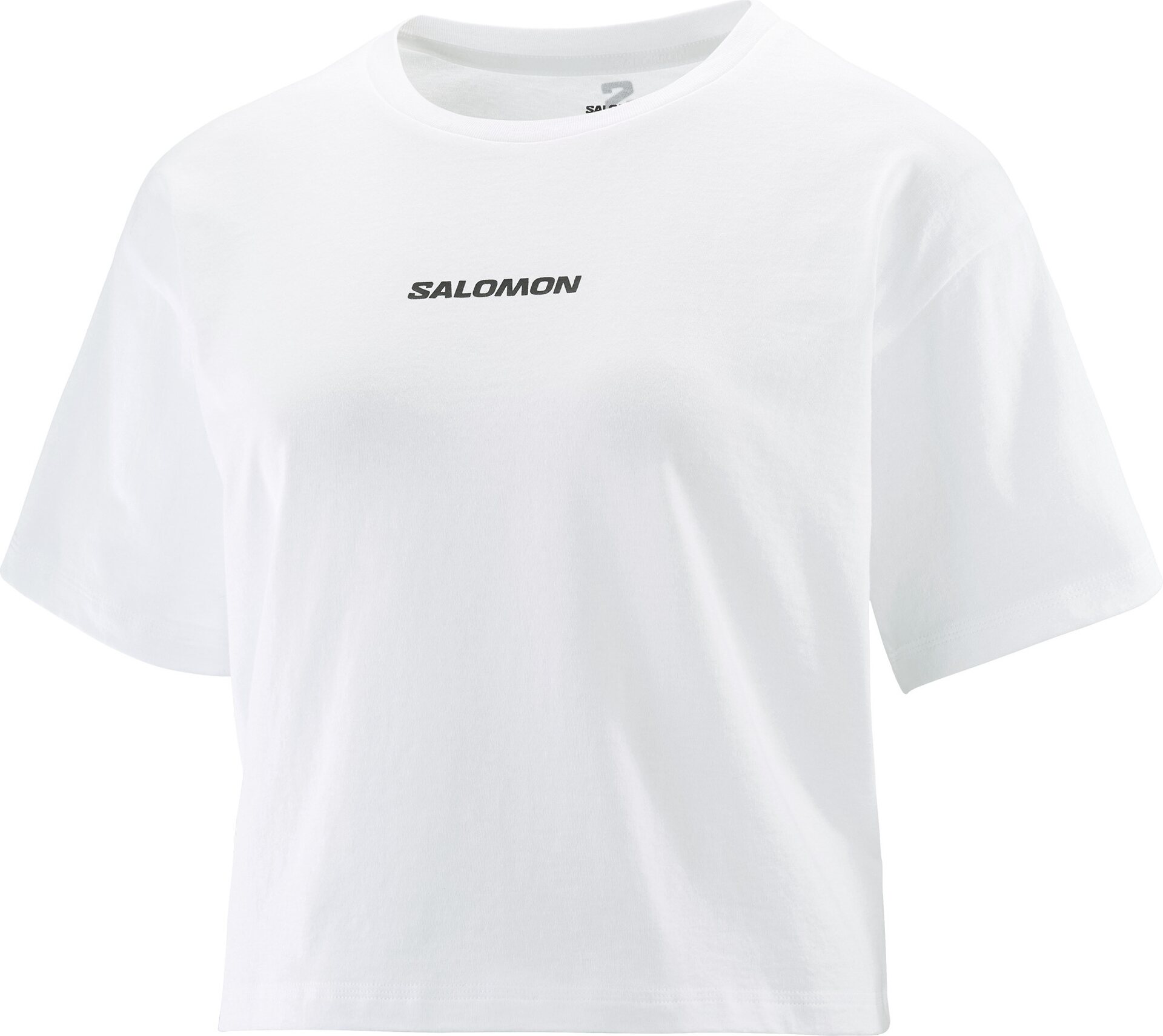 Salomon Logo Twist Short Sleeve Womens White