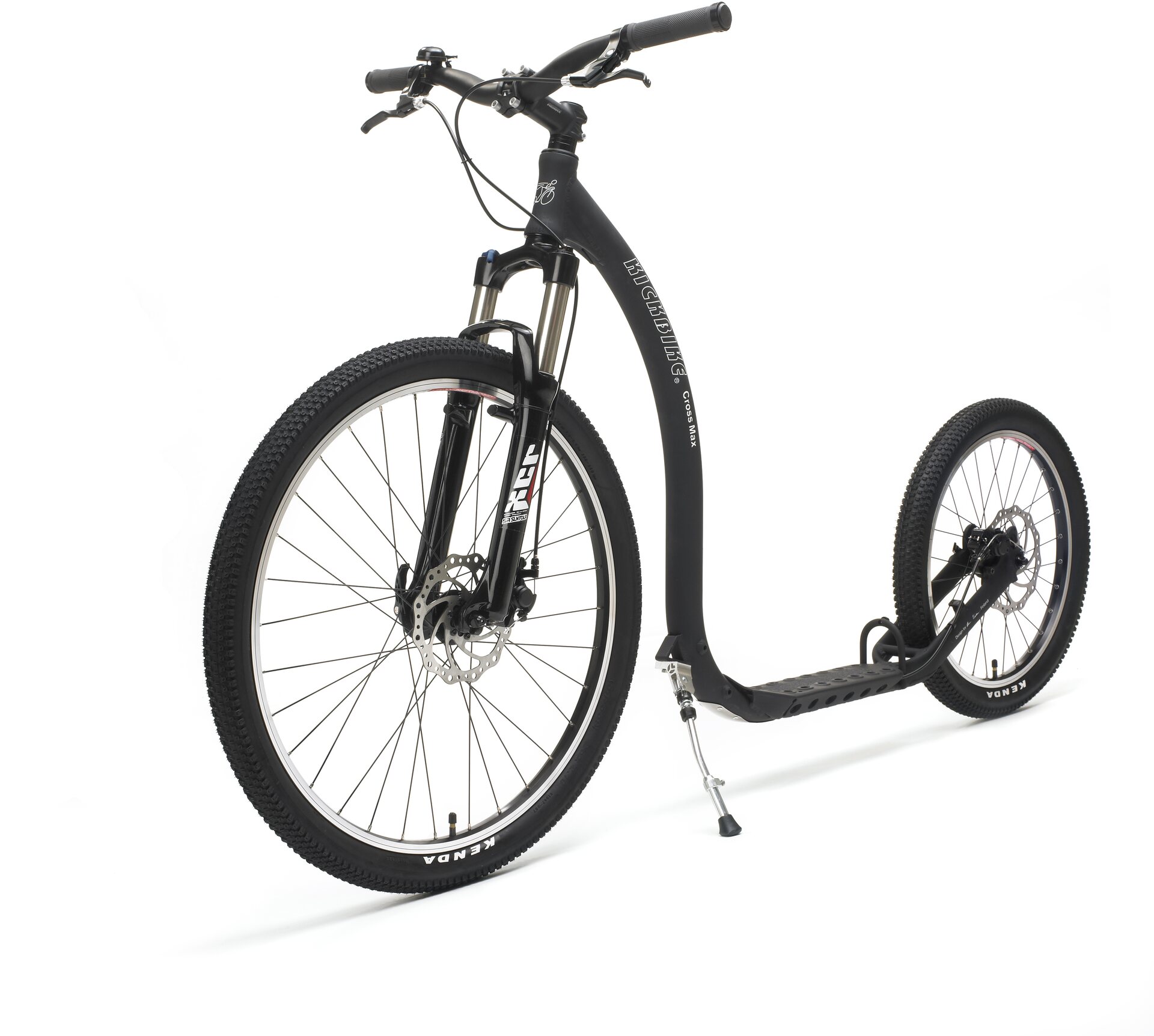 Kickbike Cross MAX 20D ja juomapullo + teline Mattamusta