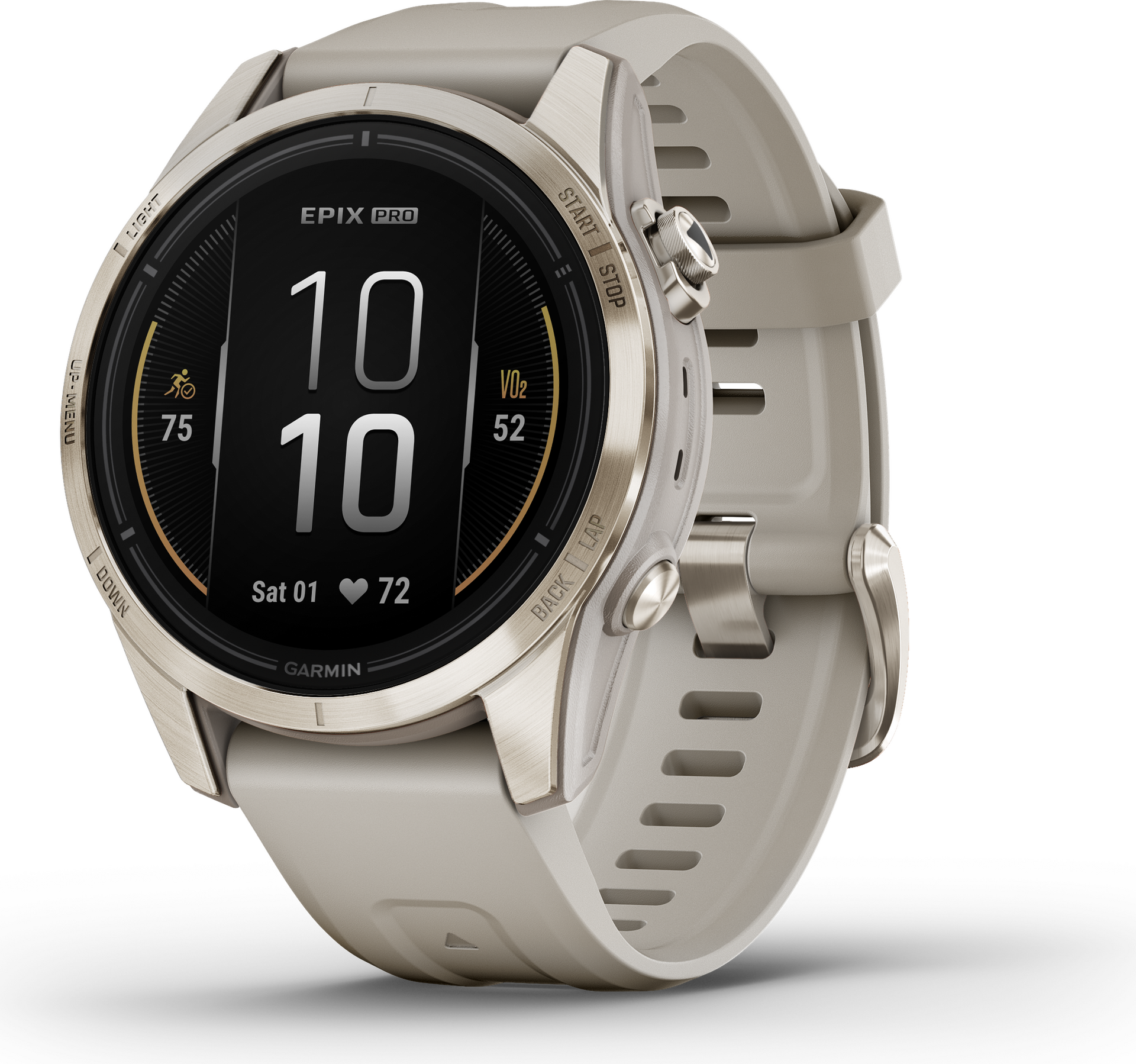 Garmin Epix (Gen2) Pro Sapphire Edition 42 Cream Gold SS / Fr. Gray