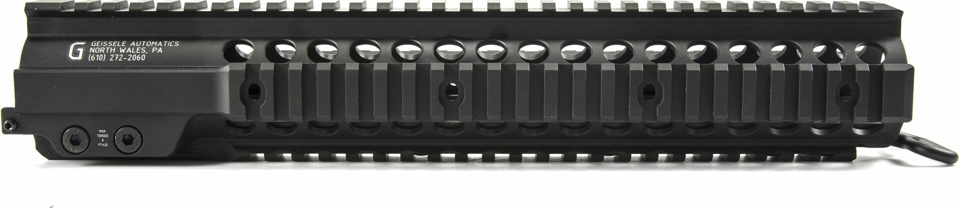 Geissele 12.7" Super Modular Rail MK7 - National Match Quad Rail Black