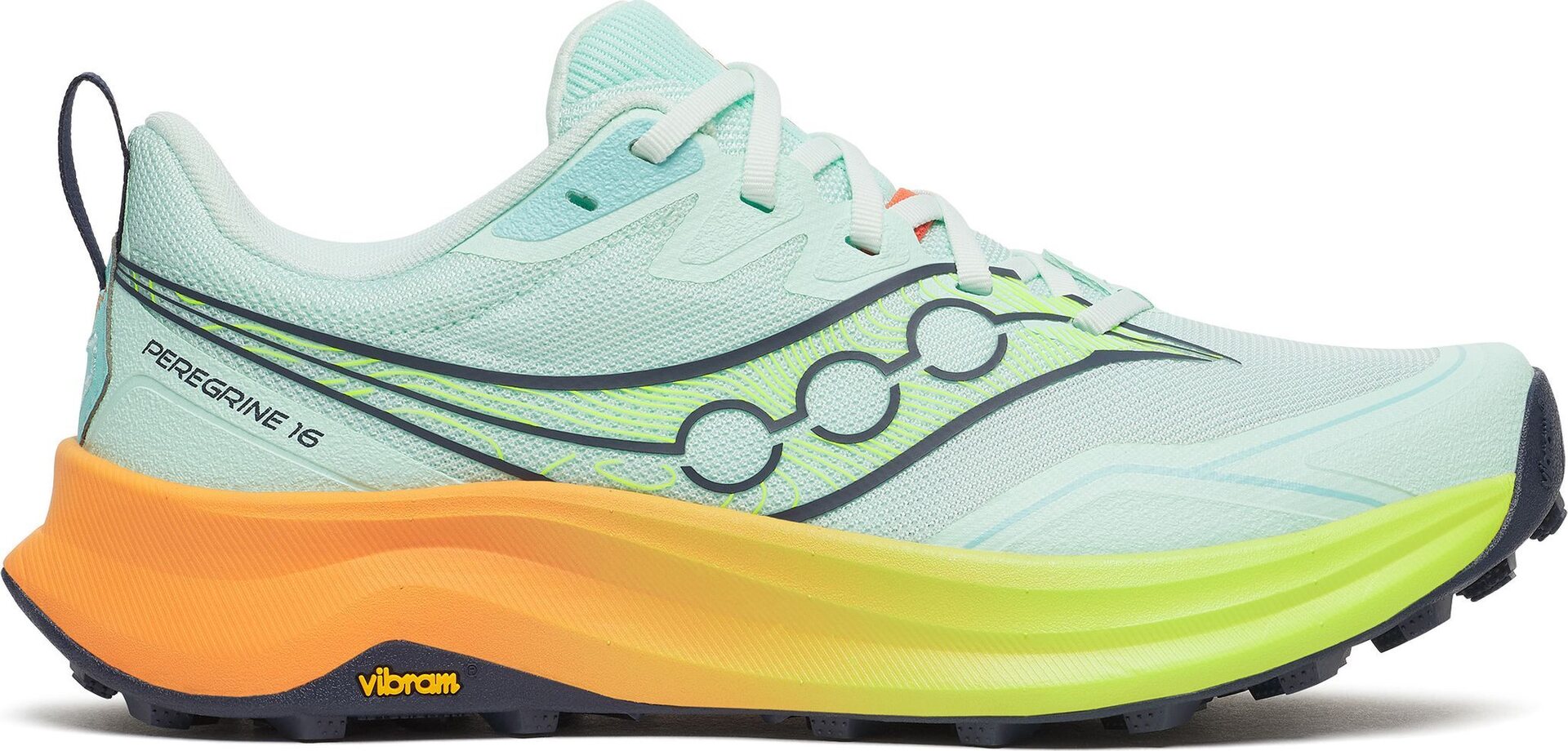 Saucony Peregrine 16 Womens Aqua / Citron