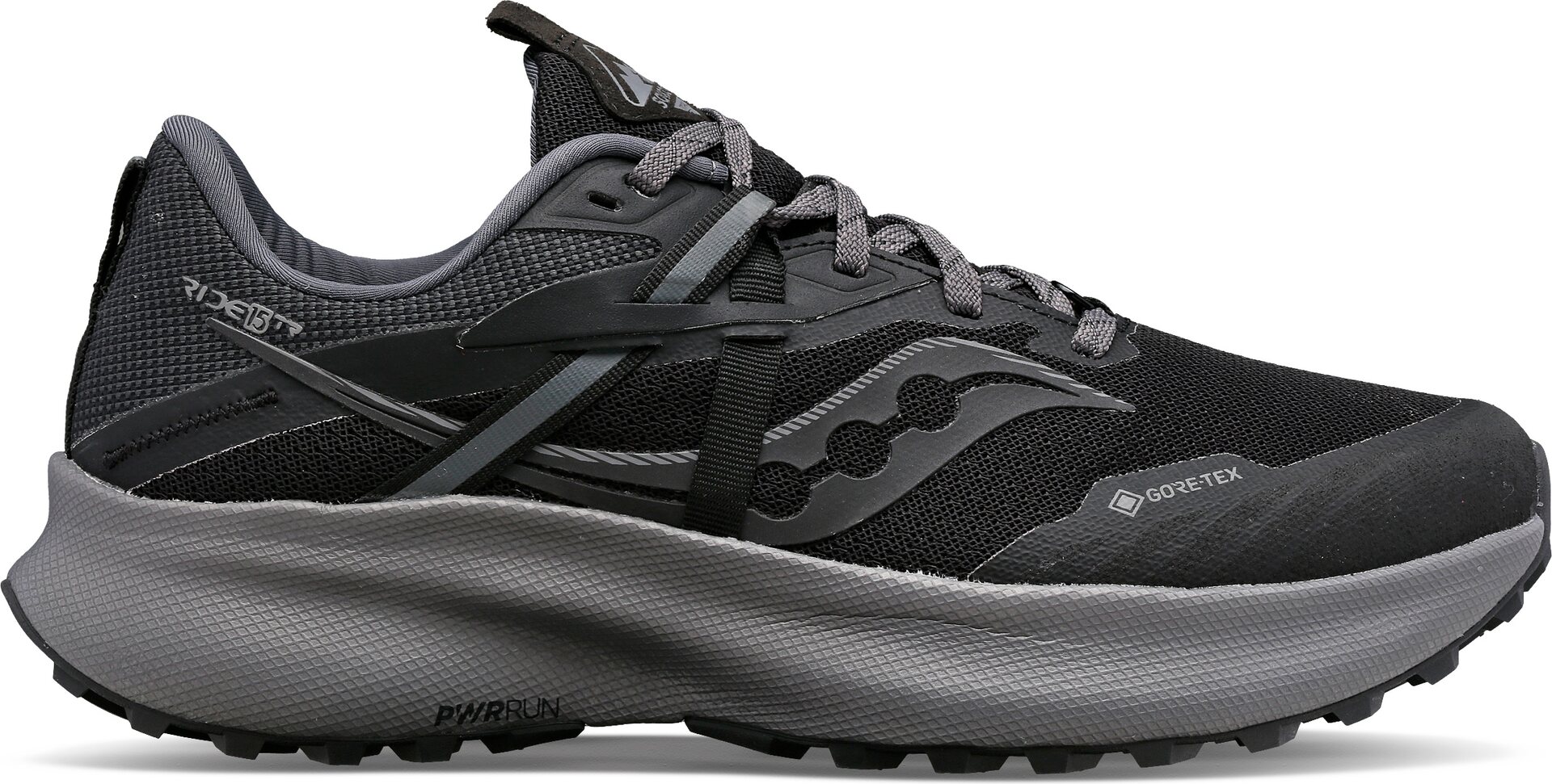 Saucony Ride 15 TR GTX Mens Black/Charcoal