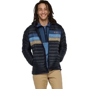 Cotopaxi Fuego Down Hooded Jacket Mens, Carbon Stripes, M