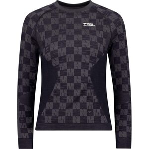 Mons Royale Ascender Merino Seamless Long Sleeve Womens, Mauve / Black, XL