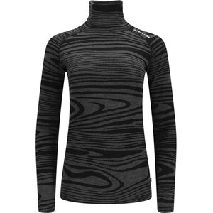 Aclima WarmWool Roll Neck Womens, Black Motion, L